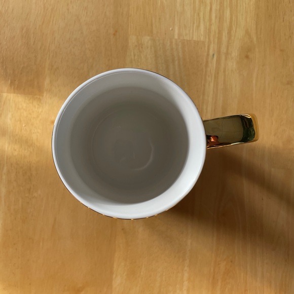 Riffle Paper Company Blue Peacock Porcelain Mug with Gold Handle 16oz - Picture 6 of 8